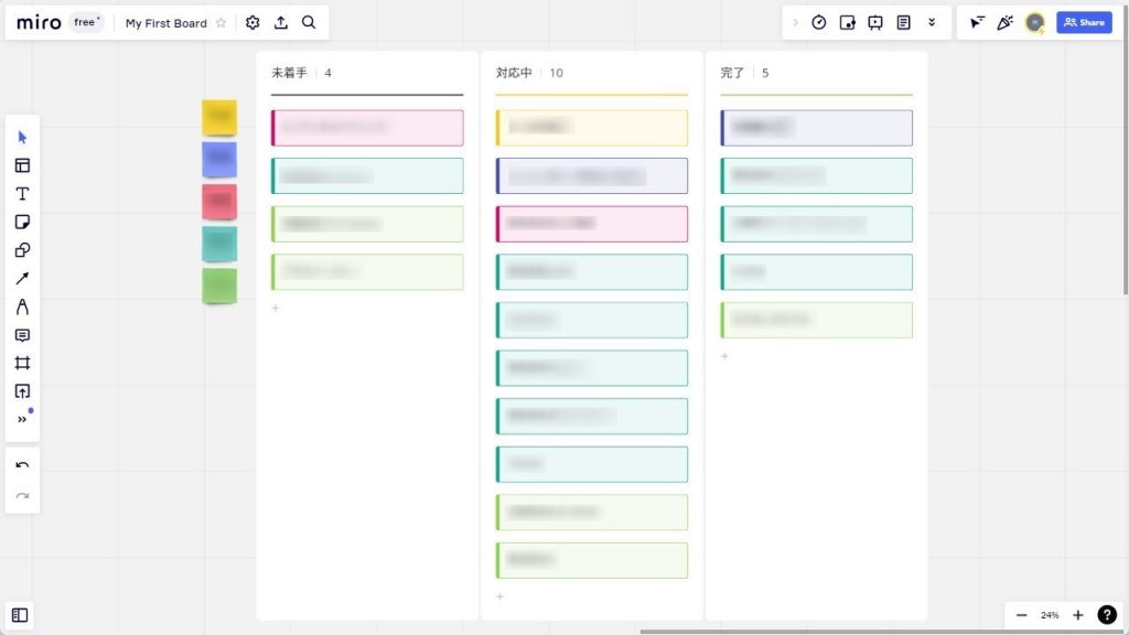 Miroでタスク管理ボードの作成