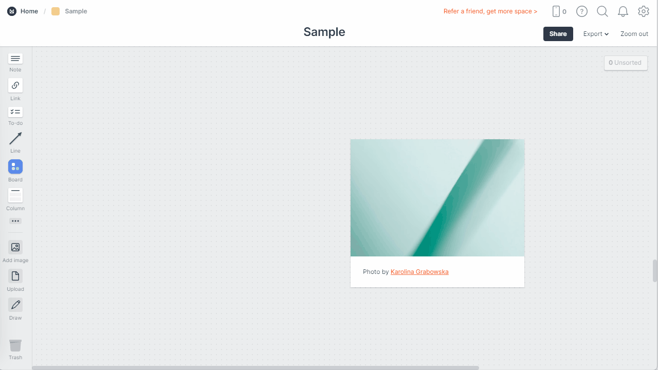 MilanoteのAdd imageの使い方4