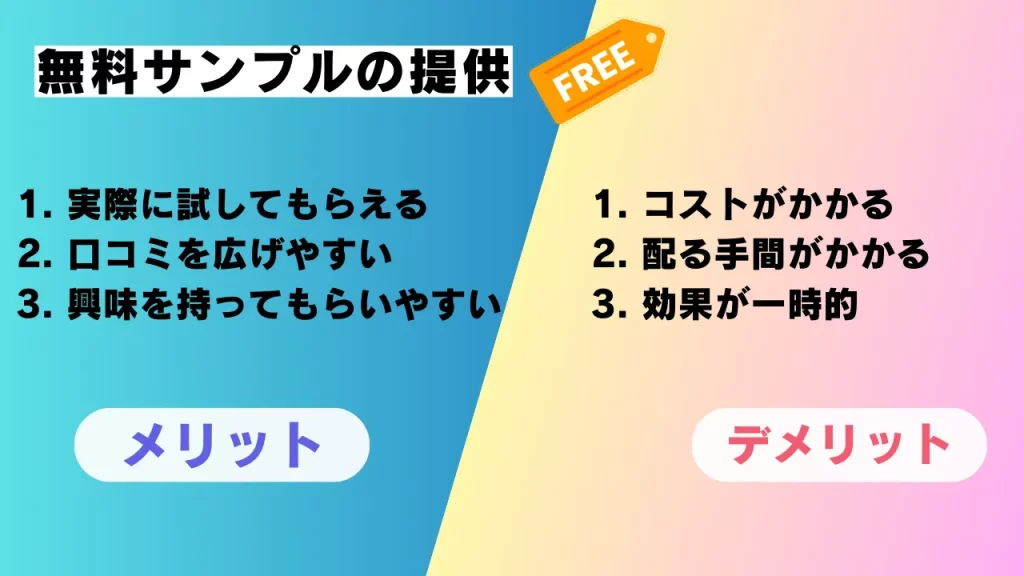 効果的な集客方法12選「無料サンプルの提供」