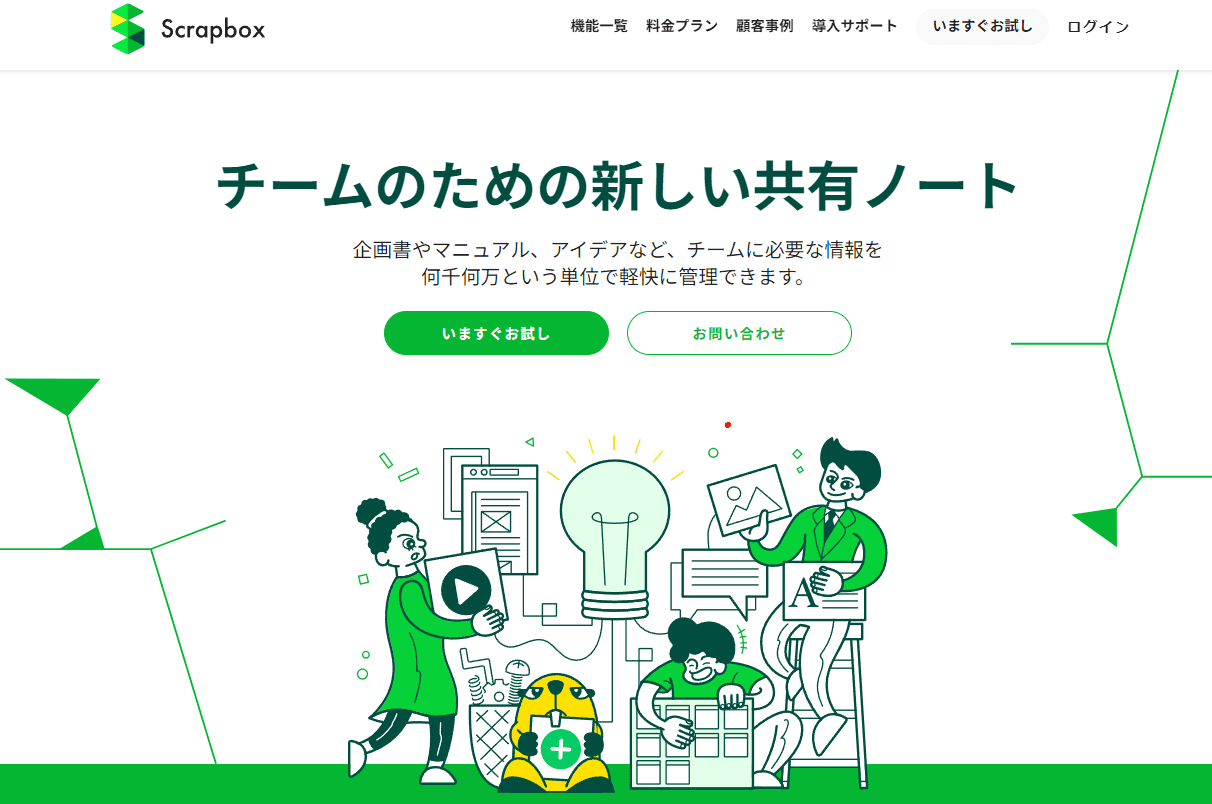 scrapboxのトップ画面