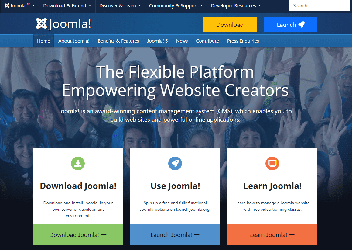 Joomlaのサイトトップ