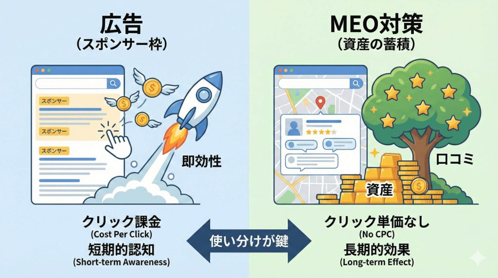 MEOと広告との違いの画像