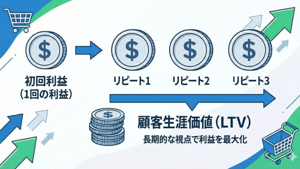 【ステップ2】リピート売上も加味して「利益(LTV)」を算出するの画像